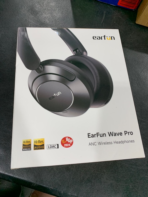 Photo 1 of EarFun Wave Pro Active Noise Canceling Headphones, Wireless Over Ear Bluetooth Headphones, LDAC Hi-Res Sound, 5 Mics AI Clear Call, 80H Playtime, Multipoint Connection, Comfort Fit, Custom EQ via App
