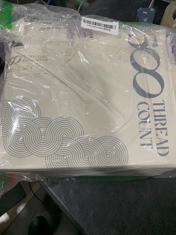 Photo 1 of Mayfair Linen 100% Cotton Printed Split King Sheets for Adjustabe Bed - 500 TC Sleep Number Sheets Splits Top King, 5 PC Set (Paisley Print), Soft, Cooling, Sateen Weave 16" Deep Pocket Bedsheet