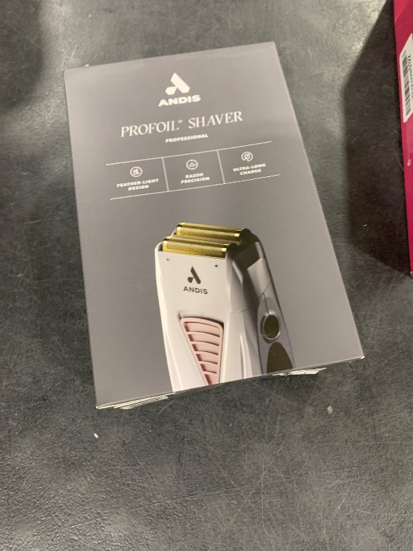 Photo 1 of Andis TS-1 17235 Pro Foil Lithium Titanium Foil Shaver, Cord/Cordless, Smooth Shaving Cordless Shaver with Charger, Gray