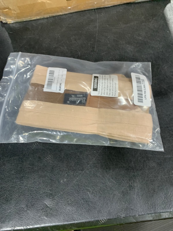 Photo 1 of BELLUNO Sandy Tan Pre-tied Bow Tie and Suspenders Set, Cotton and Linen