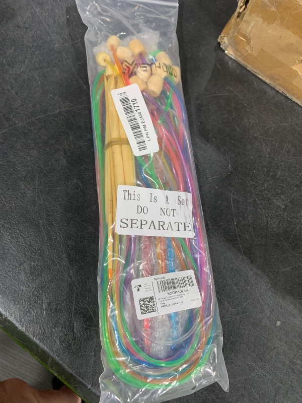 Photo 1 of 23 Pieces Tunisian Crochet Hooks Set 3-10 mm Cable Bamboo Knitting Needle with Bead Carbonized Bamboo Needle Hook 2-8 mm Assorted Color Tunisian Afghan Aluminum Crochet Hooks (Colorful Cable)