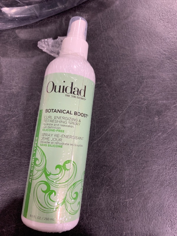 Photo 1 of Ouidad Botanical Boost Curl Energizing & Refreshing Hair Spray, 8.5 fl oz, Lasting Definition, No-Residue Refresher Spray for Curly Hair, Adds Weightless Moisture, All Curl Types