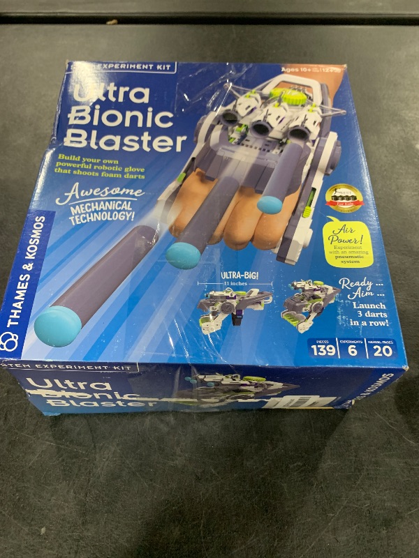 Photo 1 of Thames & Kosmos Ultra Bionic Blaster STEM Experiment Kit | Construct a Robotic Foam Dart Blasting Glove | Challenging Build, Learn About Mechanical Technology & Engineering