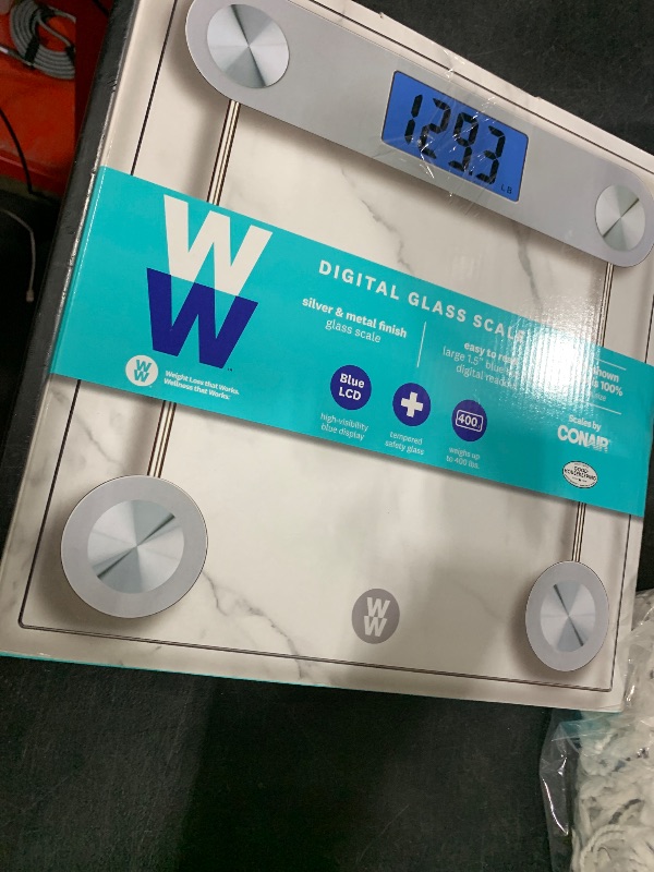 Photo 1 of Weight Watchers Scales by Conair Scale for Body Weight, Digital Bathroom Scale in Clear