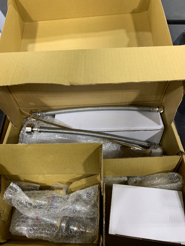 Photo 1 of Kingston Brass KS3962PL Restoration Widespread Lavatory Faucet with Porcelain Lever Handle, Polished Brass