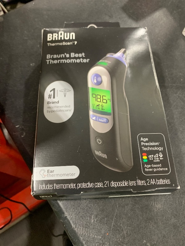 Photo 1 of Braun ThermoScan 7 Digital Ear Thermometer, Age-Adjusted Fever Guidance, Baby and Infant Friendly, No. 1 Brand Recommended by Pediatricians, FSA and HSA Eligible