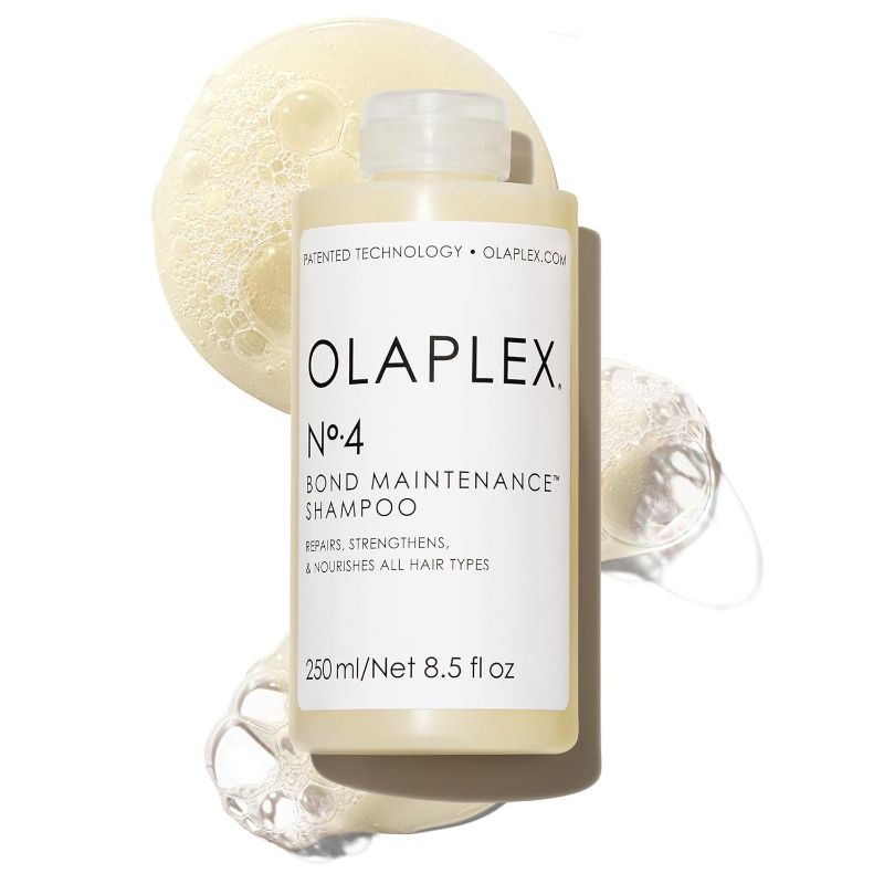 Photo 1 of Olaplex No. 4 Bond Maintenance Shampoo, Repairs, Strengthens, & Nourishes All Hair Types, Adds Shine & Leaves Hair Feeling Soft, 8.5 fl oz
