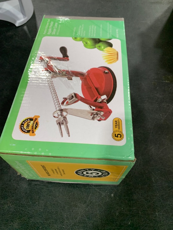 Photo 1 of Apple Peeler Corer, Long lasting Chrome Cast Magnesium Alloy Apple Peeler Slicer Corer with Stainless Steel Blades and Powerful Suction Base for Apples and Potato(Red)