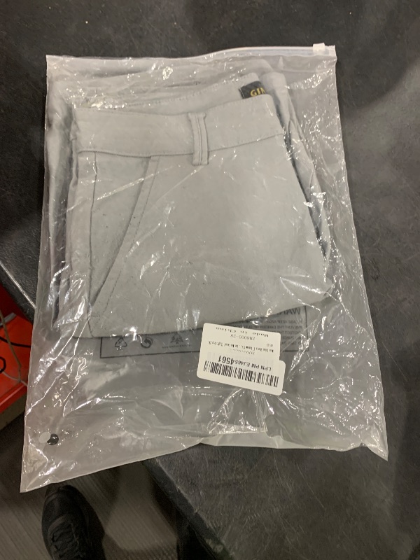 Photo 1 of Mens Chino Shorts Slim Fit Skinny Plaid Shorts for Men Casual (Light Grey,28)