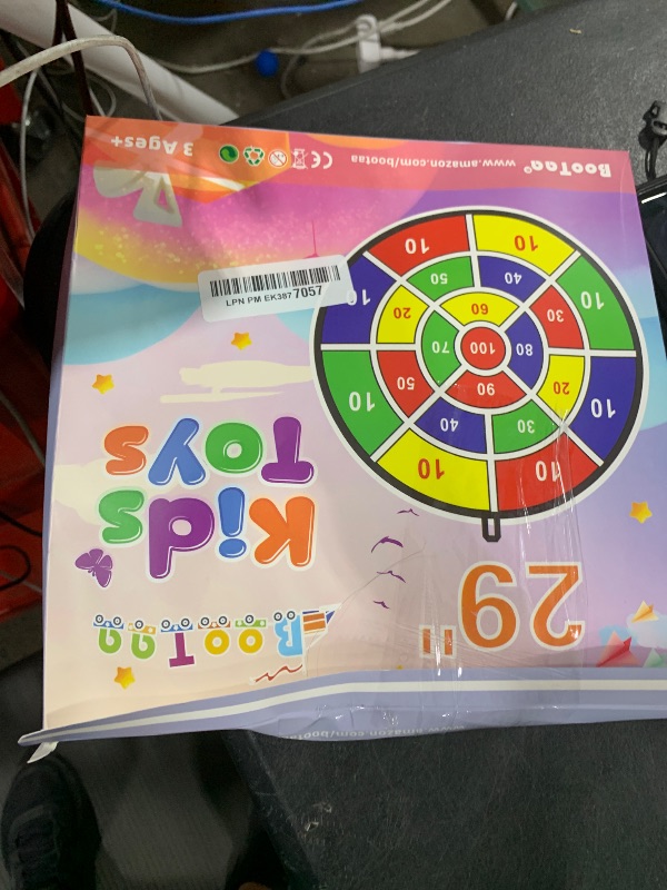 Photo 1 of 29" Large Dart Board for Kids, BooTaa Kids Dart Board with 12 Sticky Balls, Boys Toys, Indoor/Sport Outdoor Fun Party Play Game Toys, Birthday Gifts for 3 4 5 6 7 8 9 10 11 12 Year Old Boys Girls