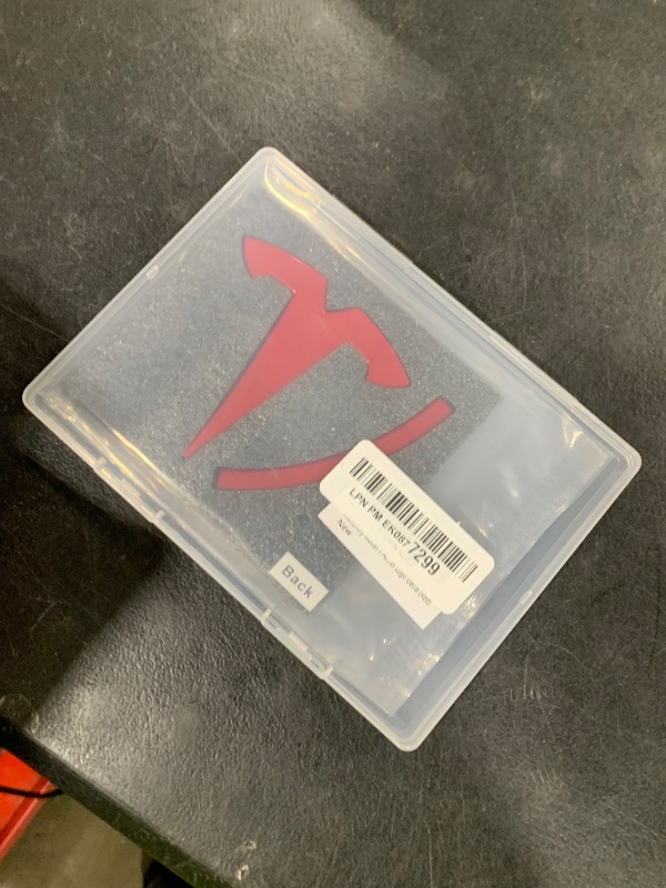 Photo 1 of Nanaholy 2025 Model Y Accessories for Tesla 2024 2023 2022 2021 2020,Not Fit for New Model Y Juniper Version 2025 Emblem Sticker 2PCS/Set Logo Decal (Red)