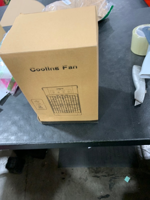 Photo 1 of Portable Air Conditioners for Bedroom, Dual Motor Evaporative Air Cooler with 3 Speeds & 3 Mist, 7 Color Night Light Cooling Fan with 2-8H Timer, 1100ML Personal AC Unit for Office Room