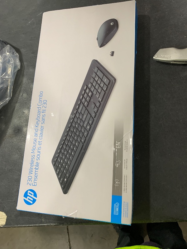 Photo 1 of HP Wireless Keyboard and Mouse Combo - Full Size Membrane Chiclet Style Keyboard, 3-Zone Layout, 2.4GHz Wireless Connection, Compatible with PC, Mac
