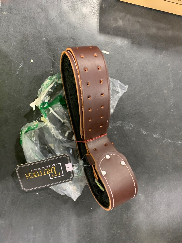 Photo 1 of TRUTUCH Nylon and Leather Tool Belt | Framing Tool Bags | Nylon Tool Pouch | Carpenter Tool Belts | Construction | Framers | Electrician Tool Belt (Green)