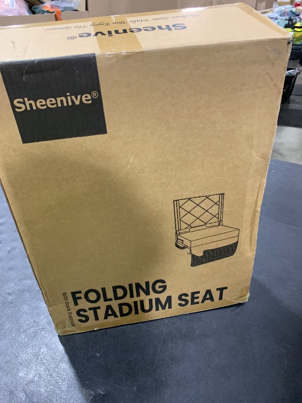 Photo 1 of Sheenive Stadium Seats for Bleachers with Back Support, Bleacher Seats with Backs and Cushion Wide, Padded Portable Folding Comfort Stadium Chair with Shoulder Strap, Perfect for Sports Events