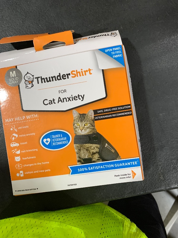 Photo 1 of Thundershirt Classic Cat Anxiety Jacket, Heather Gray, Medium (9 to 13 lbs), THU-009