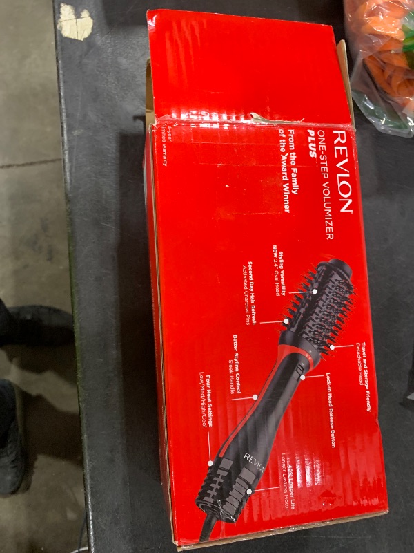 Photo 1 of REVLON One Step Volumizer PLUS Hair Dryer and Styler | More Volume, Less Damage, and More Styling Control for Easy and Fast Salon-Style Blowouts, Plus Travel Friendly (Black)