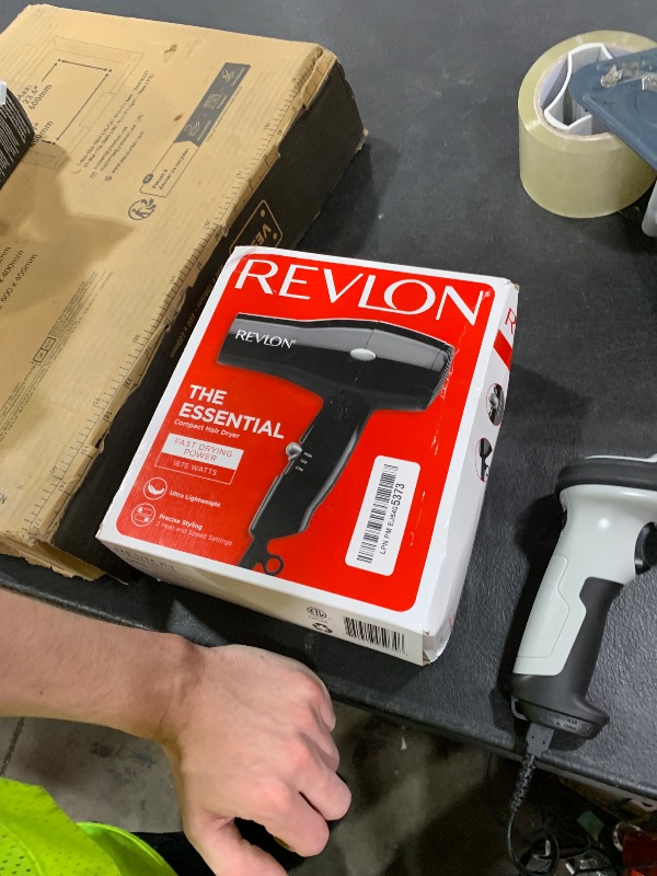 Photo 1 of REVLON Travel Hair Dryer | Salon-Style Blowouts, Lightweight Design, 1875 Watts for Fast Drying with 2 Heat & Speed Settings for Drying and Styling Flexibility (Black)
