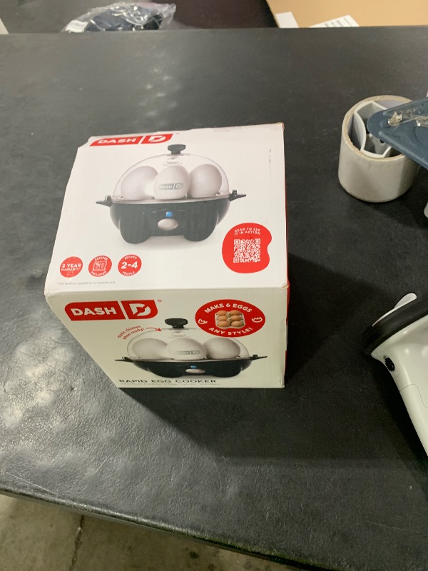 Photo 1 of DASH Rapid Egg Cooker: 6 Egg Capacity Electric Egg Cooker for Hard Boiled Eggs, Poached Eggs, Scrambled Eggs, or Omelets with Auto Shut Off Feature - Black