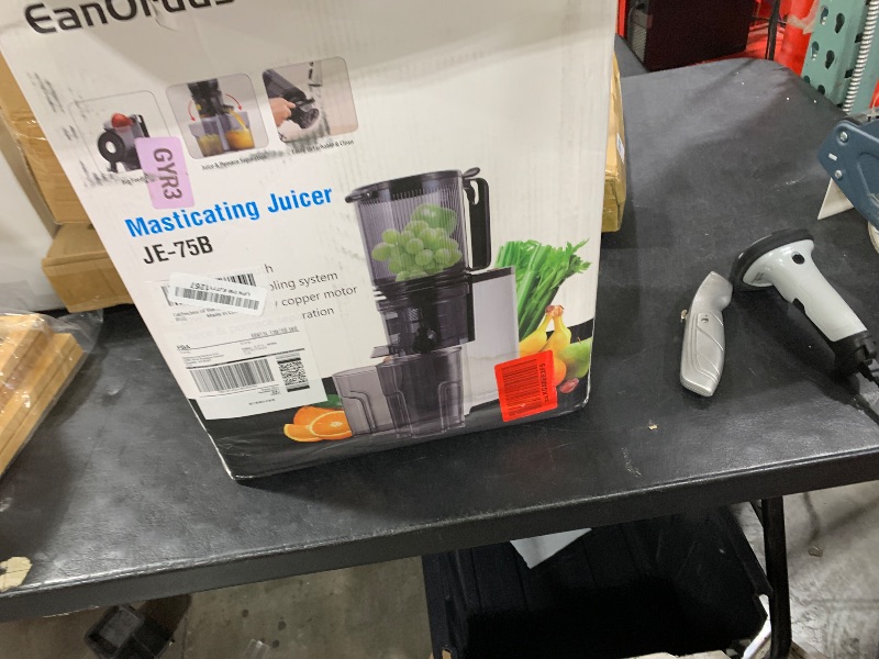 Photo 1 of Cold Press Juicer, 5.8" Wide Feed Chute Juice Extractor Machine with 400W, High Juice Yield, Slow Masticating Juicer for Whole Vegetables & Fruits, Metallic Silver