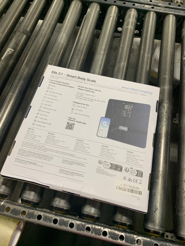Photo 1 of RENPHO Scale for Body Weight, Smart Scale with BMI, Body Fat, Muscle Mass, Bluetooth, FSA HSA Store Eligible, 13 Metrics with Large VA Display, Support App Connection, Black, Elis 2X