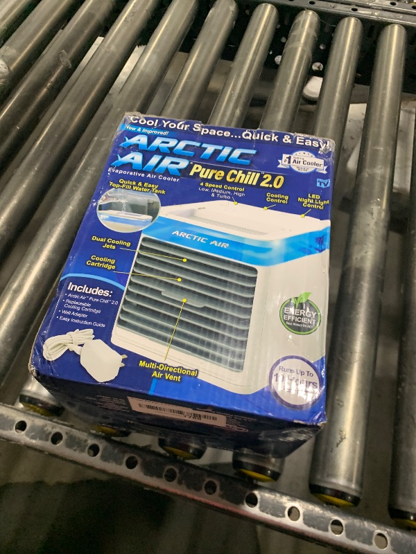 Photo 1 of Arctic Air Pure Chill 2.0 Evaporative Air Cooler by Ontel - Powerful, Quiet, Lightweight and Portable Space Cooler with Hydro-Chill Technology For Bedroom, Office, Living Room & More,Blue