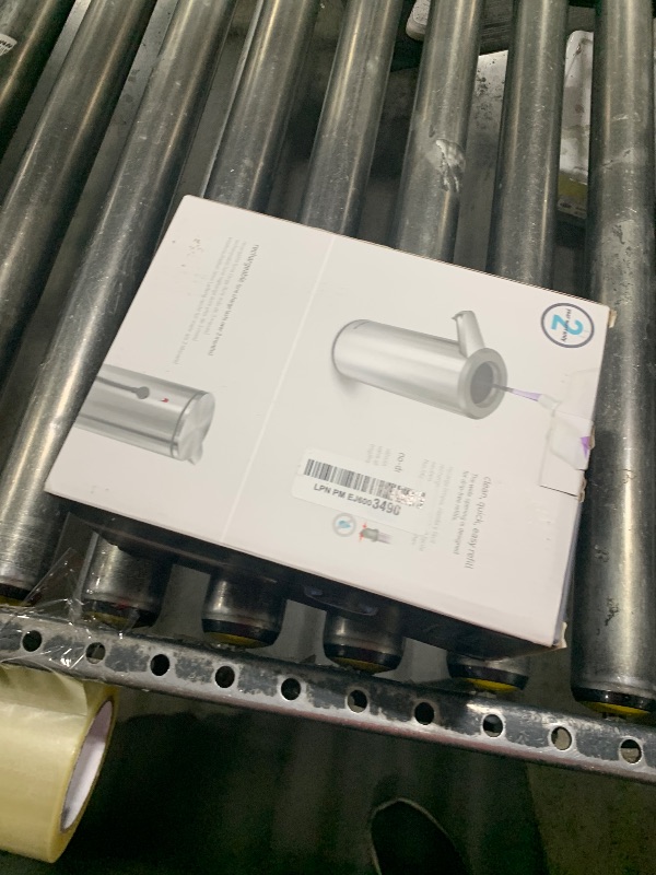 Photo 1 of simplehuman 9 oz. Touch-Free Automatic Rechargeable Sensor Pump, Brushed Stainless Steel, New