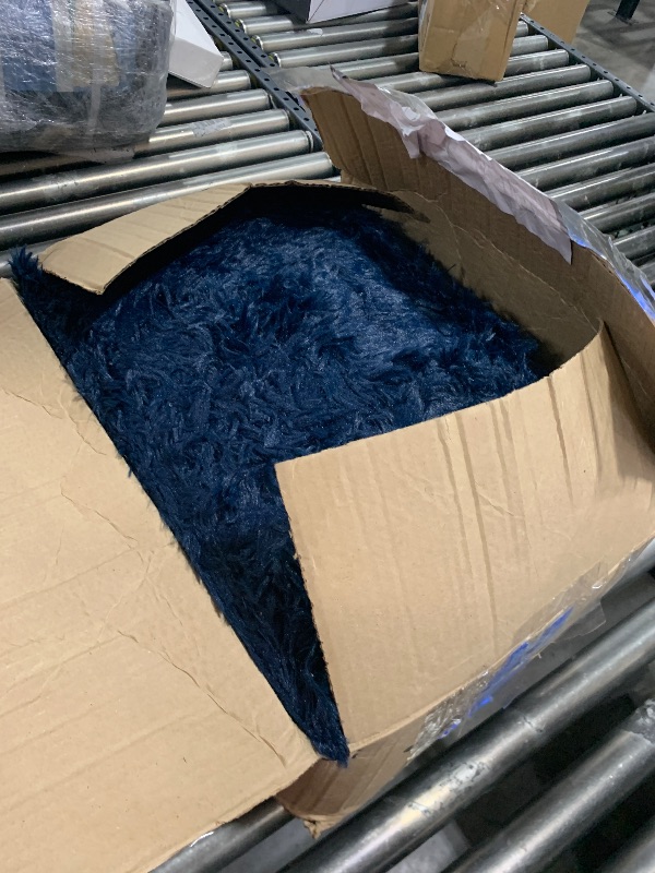 Photo 1 of Pettop Fluffy Navy Blue Rug for Bedroom Living Room, 6x9 Feet Super Soft Shaggy Plush Fuzzy Rugs for Girls Kids Boys, Non-Slip and Washable Rug for Nursery Classroom, Carpet for Rooms Decor