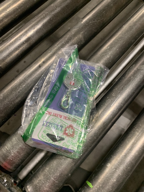 Photo 1 of Divoti Medicine Inside Bag Tag 1.25" - with Quick Clip | Pre-Engraved Stainless Steel Dual-Sided | Bold Lettering