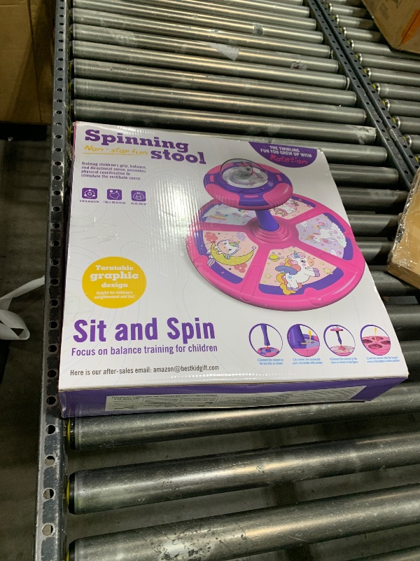 Photo 1 of Flooyes Unicorn Sit and Spin Toys, with LED and Music, 360° Spin