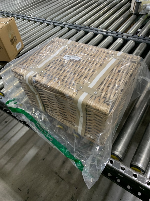 Photo 1 of Willow Picnic Basket Set for 2 Persons with Large Insulated Cooler Bag and Waterproof Picnic Blanket