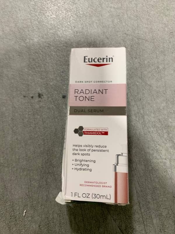 Photo 1 of Eucerin Radiant Tone Dual Serum Dark Spot Corrector, Dark Spot Serum with Thiamidol and Hyaluronic Acid, Helps Visibly Reduce the Look of Persistent Dark Spots, 1 Fl Oz Bottle