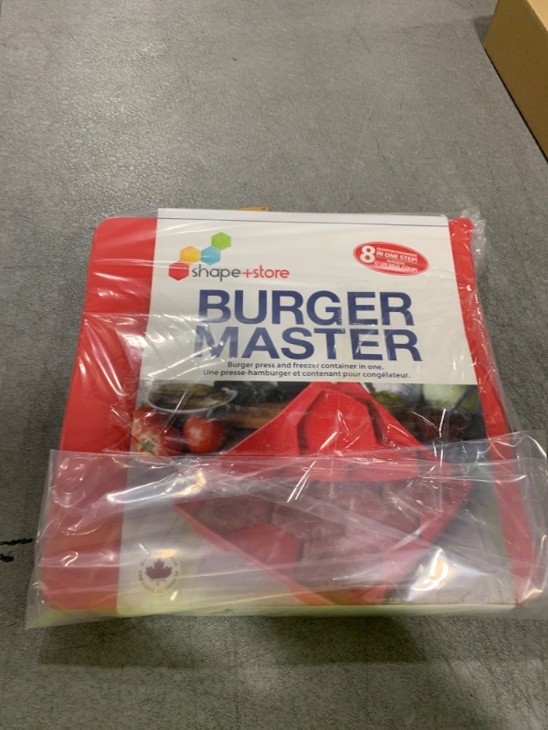 Photo 1 of Shape+Store Burger Master Innovative 8-in-1 Burger Press & Freezer Container Makes 8 Quarter-Pound Burgers 32 Oz., Tasty Amazing Burgers, Easy-To-Clean & Dishwasher Safe