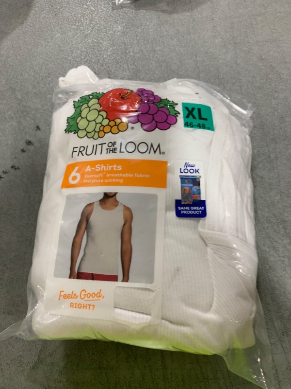 Photo 1 of Fruit of the Loom mens Tag-free Tank A-shirt Underwear, 6 Pack - White, X-Large US