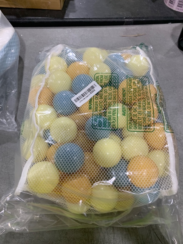 Photo 1 of GOGOSO Ball Pit Balls for Toddler, Baby Plastic Playballs Kids Soft Pastel Pelotas Non-Toxic BPA-Free,Cream Yellow+Blue,100 Balls