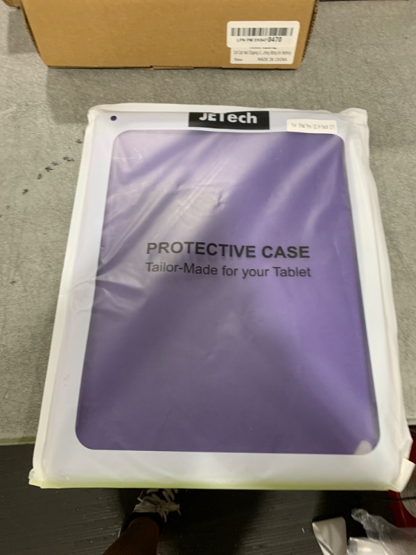 Photo 1 of JETech Case for iPad Pro 12.9 Inch (1st and 2nd Generation, 2015 and 2017 Model), Auto Wake/Sleep (Purple)