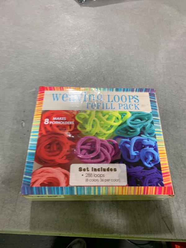 Photo 1 of Hapinest Potholder Weaving Loom Refill Loops, Pack of 288 Loom Loops