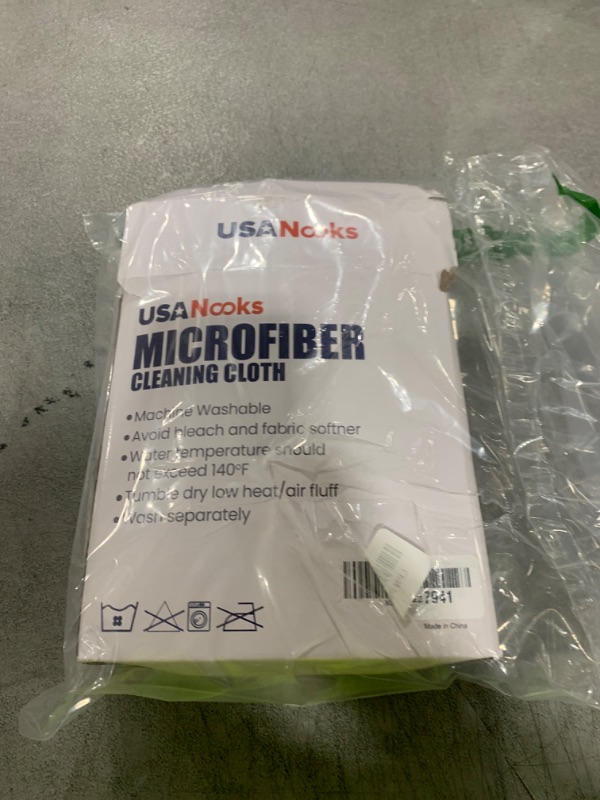 Photo 1 of USANOOKS Microfiber Cleaning Cloth Grey - 12 Pcs (12.5"x12.5") - High Performance - 1200 Washes, Ultra Absorbent Microfiber Towel Weave Grime & Liquid for Streak-Free Mirror Shine - Car Washing Cloth