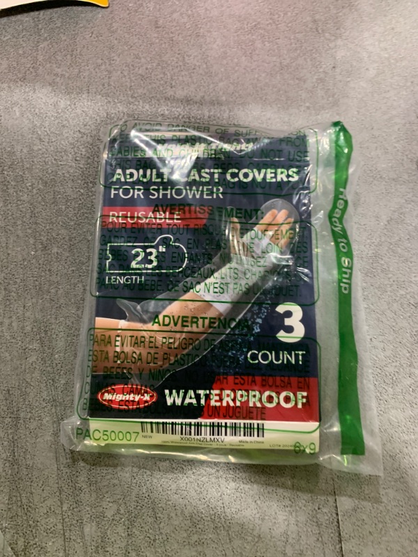 Photo 1 of 100% Waterproof Cast Covers for Shower Arm - Tight Seal - 3pk Adult Reusable Cast Protectors - Half Arm Bag Sleeves