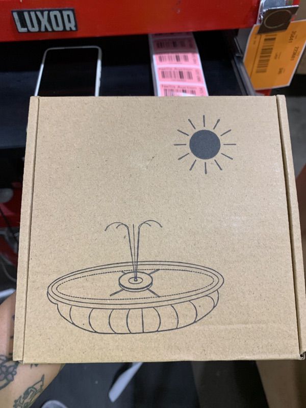 Photo 1 of SZMP Solar Water Fountain Upgraded 100% Glass Panel, 3.5W Solar Powered Fountain Built-in 2000 Battery with 7 Nozzle & 4 Fixer, Solar Fountain Pump for Bird Baths, Fish Tank, Outdoor (Colorful)