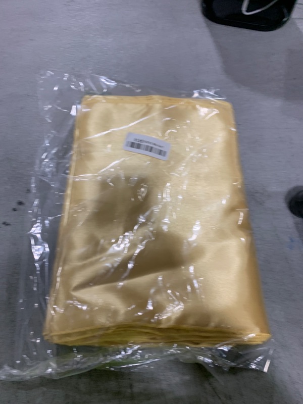 Photo 1 of 10-Pack Satin Table Runner Light Gold 12 x 108 inches Long, Table Runners for Wedding, Birthday Parties, Banquets Decorations?10 Pack, 12x108 Inch, Light Gold?