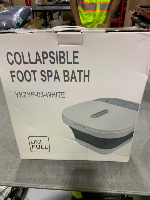 Photo 1 of UNIFULL Collapsible Foot Spa Bath with Heat and Massage Rollers, Bubble, Foot Pedicure Kit, Temperature Control, Red Light, Pedicure Foot Spa, Foot Bath