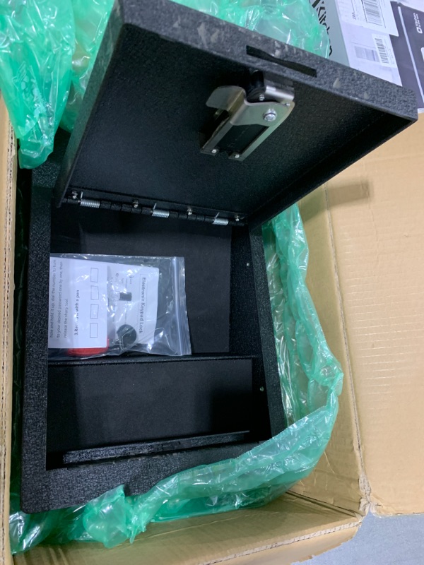Photo 1 of WASAI Console Gun Safe Vault for Car Compatible with 2014-2019 Chevrolet Silverado/GMC Sierra 1500, 2015-2020 Chevrolet Silverado/GMC Sierra 2500/3500 with under-seat bench seats. Fingerprint Lock.