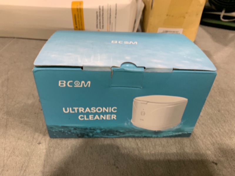 Photo 1 of BCOM Ultrasonic Retainer Cleaner, Retainer Cleaner Machine 46kHz, Professional Portable Ultrasonic Jewelry Cleaner for Dental Retainer Pod, Mouth Guard, Watch, Ring, Jewelry - Household Use, White