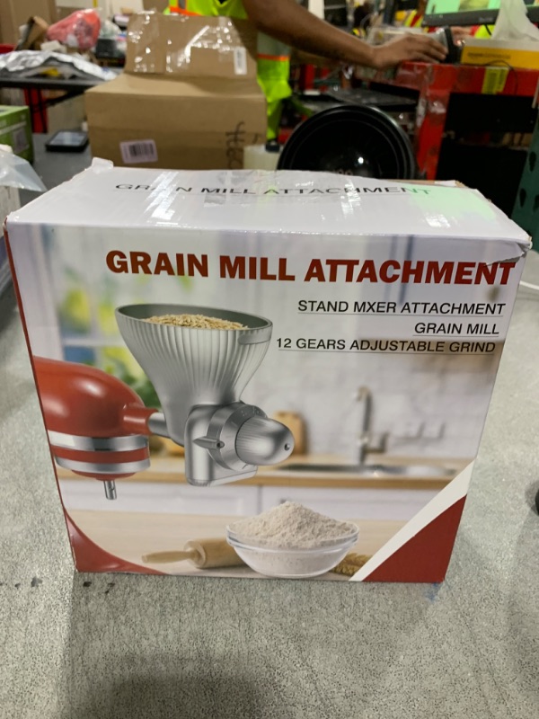 Photo 1 of Grain Mill Attachment for Kitchenaid Stand Mixer, Kitchen Aid Accessories and Attachments Flour Mill, Mixer Attachment Wheat Grinder Fit for Grinding Wheat, Corn, Oats, Buckwheat and Other Cereals