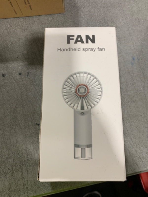 Photo 1 of BlingTrail Mini Handheld Fan With Water Mist, Outdoor Portable Misting Fan Rechargeable, Water Spray, Hand Held, 1200mAh Battery Powered, Powerful & Ultra Quiet, for Travel, Sleeping, and Desk, White