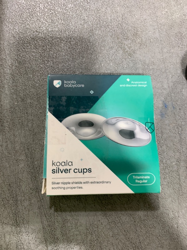 Photo 1 of Koala Babycare The Original Silver Nursing Cups - Nipple Shields for Breastfeeding Newborn - Breastfeeding Essentials - Protect and Soothe - Tri-Laminate Silver - Standard Size