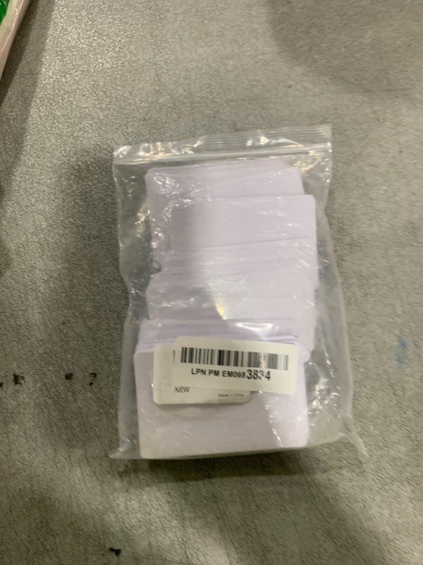 Photo 1 of 100 Pack Premium Blank PVC Cards, CAETOUNG CR80 30 Mil Graphic Quality White Plastic Cards for Photo ID Badge Printers