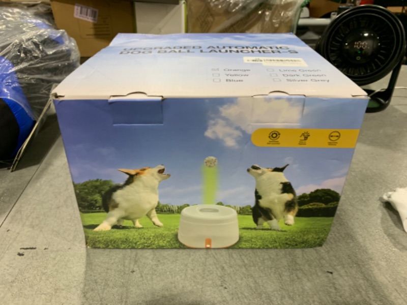 Photo 1 of Abdtech Automatic Ball Launcher for Dogs - 2025 Upgraded Thrower Machine with 3 Launching Distance(10/20/30FT) 3 ETPU Tennis Balls, Interactive Dog Ball Thrower Mental Stimulation Training Dog Toys