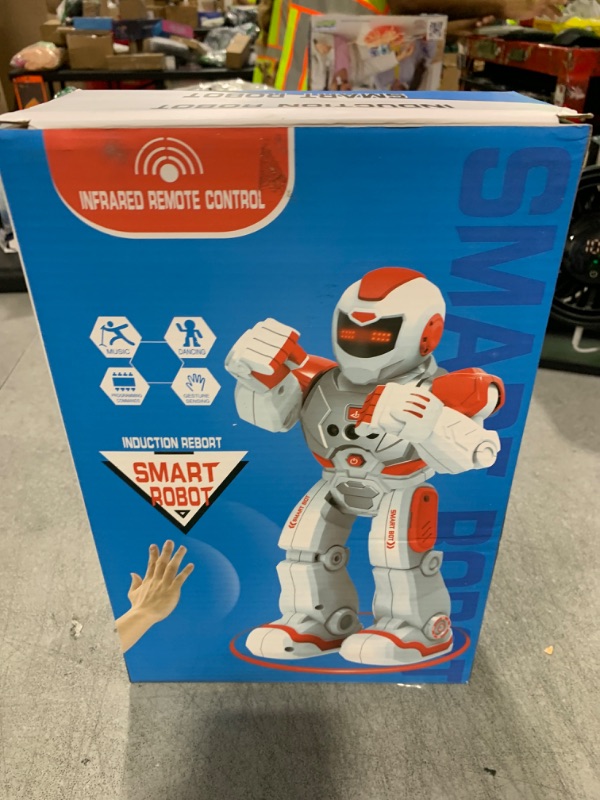 Photo 1 of Zosam RC Robots for Kids, Intelligent Programming Robot Toy, boy Toy Remote Control Robot, Singing, Dance, Talking, Gesture Sensing Robotic Toys Boys Girls Kids Gift (Red)